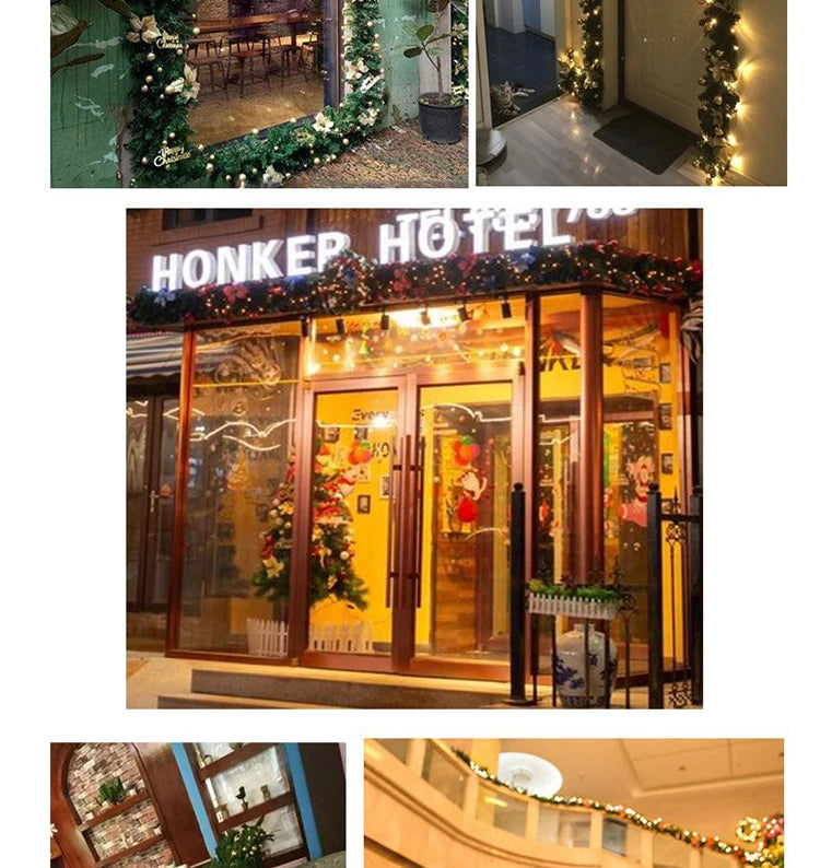 イベント・クリスマス装飾|LED付き2.7mクリスマスガーランド