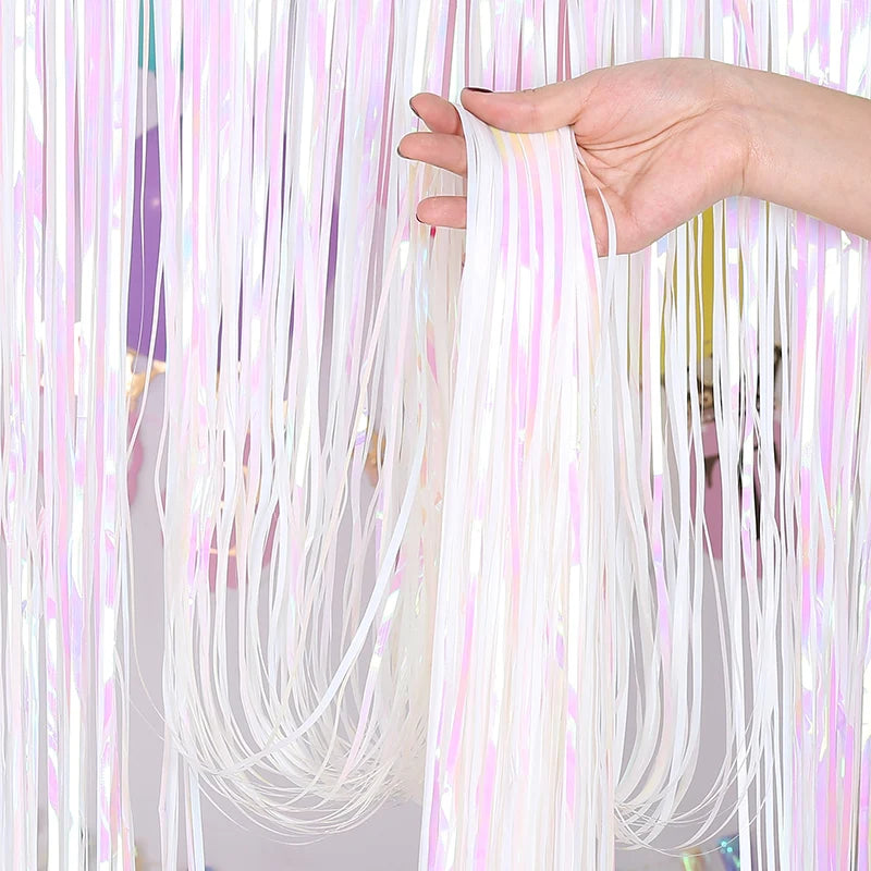 パーティー・インテリア装飾 キラキラ!メタリックカーテン 誕生日・イベント用