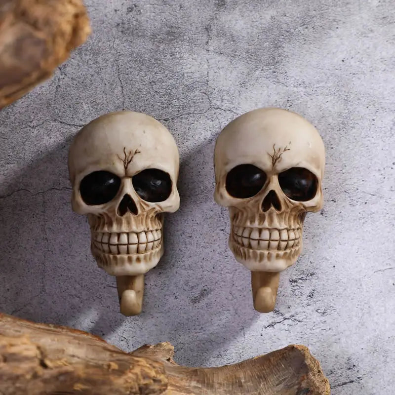 イベント・ハロウィングッズ|スカル彫刻キー収納フック