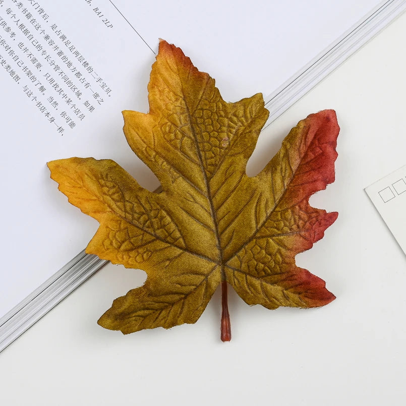 イベント・ハロウィングッズ|シルクメープルリーフ デコレーション用 10個