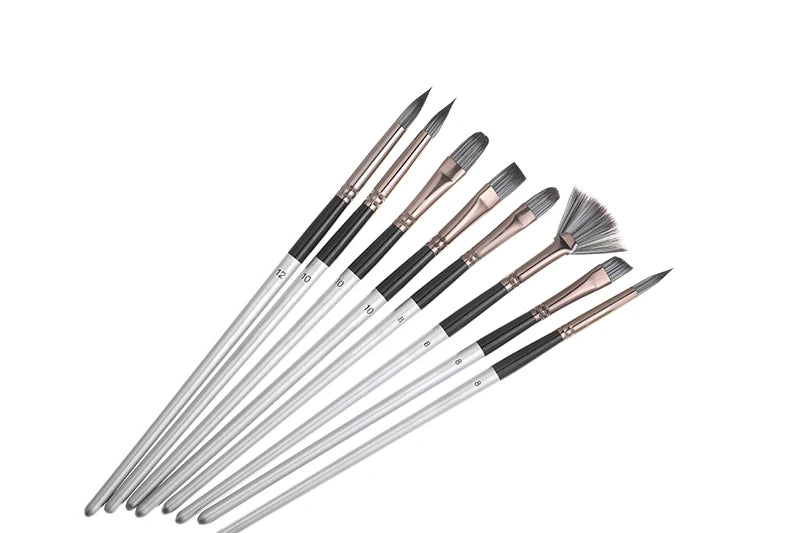 24本入りナイロン毛 水彩用絵筆セット