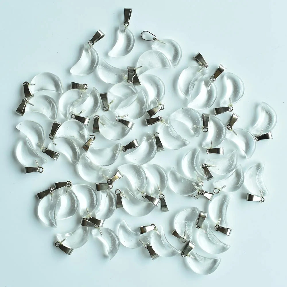 イベント装飾・パーティグッズ|天然石三日月型ペンダントヘッド(50個セット)