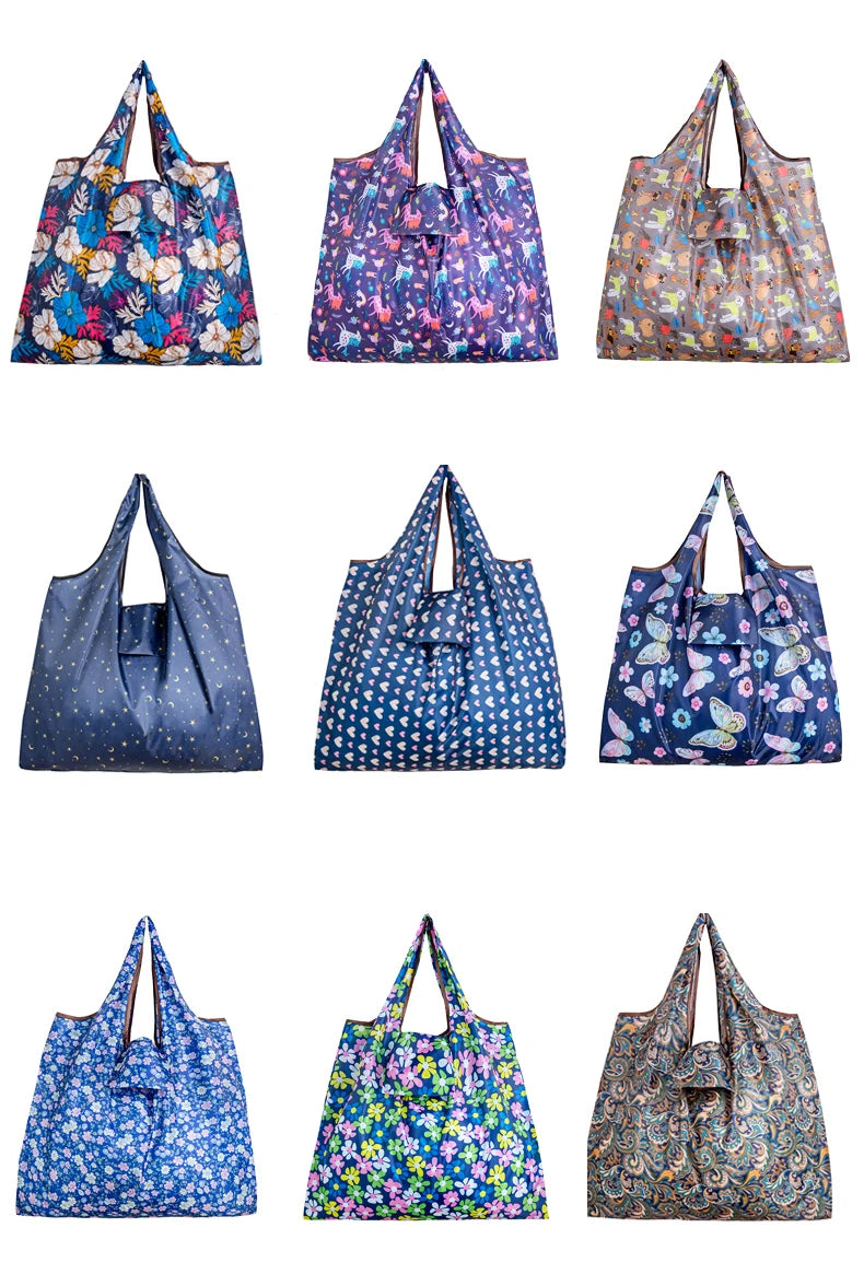 |ノベルティ用品 | コンパクト収納 プリントエコバッグ | 65cm×55c