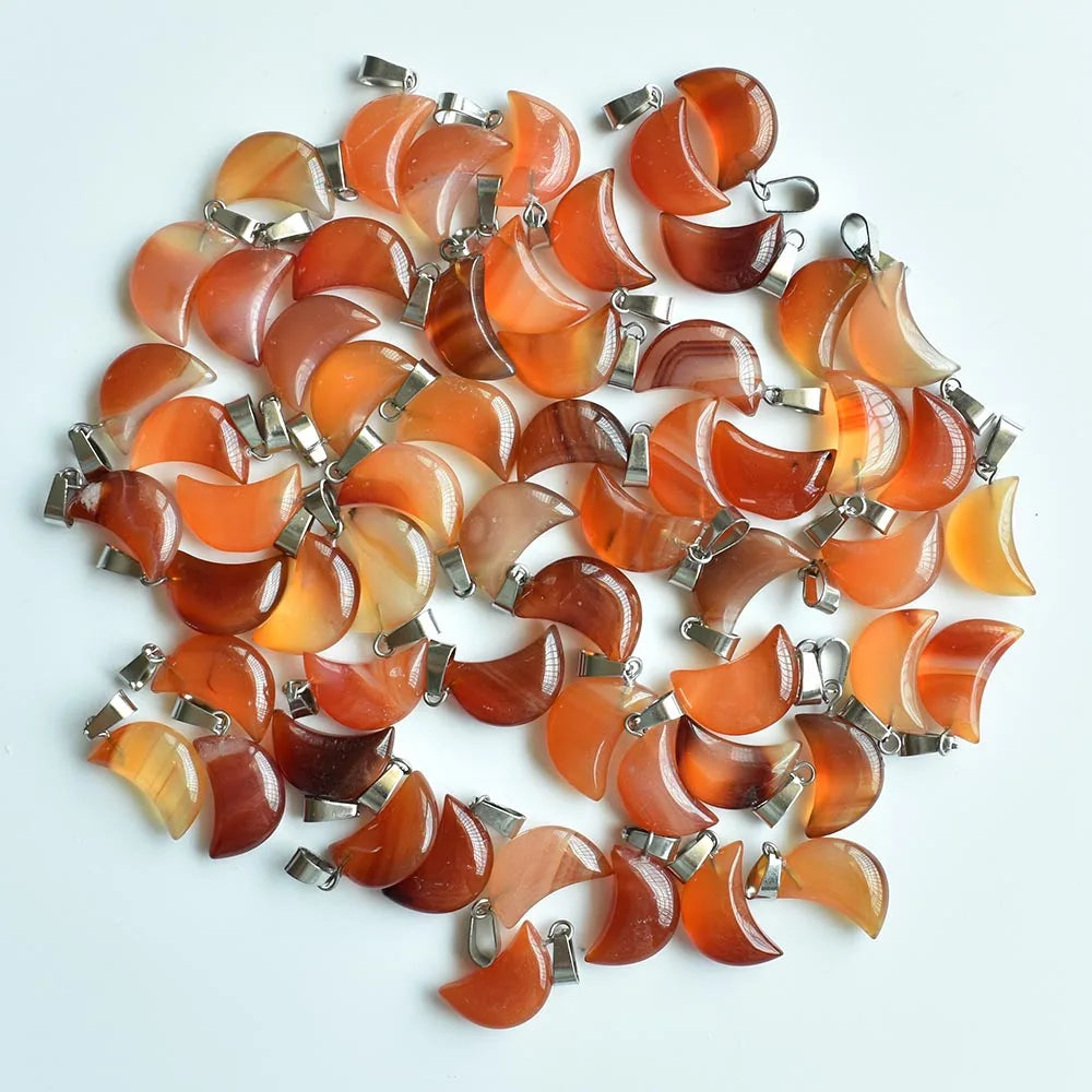 イベント装飾・パーティグッズ|天然石三日月型ペンダントヘッド(50個セット)