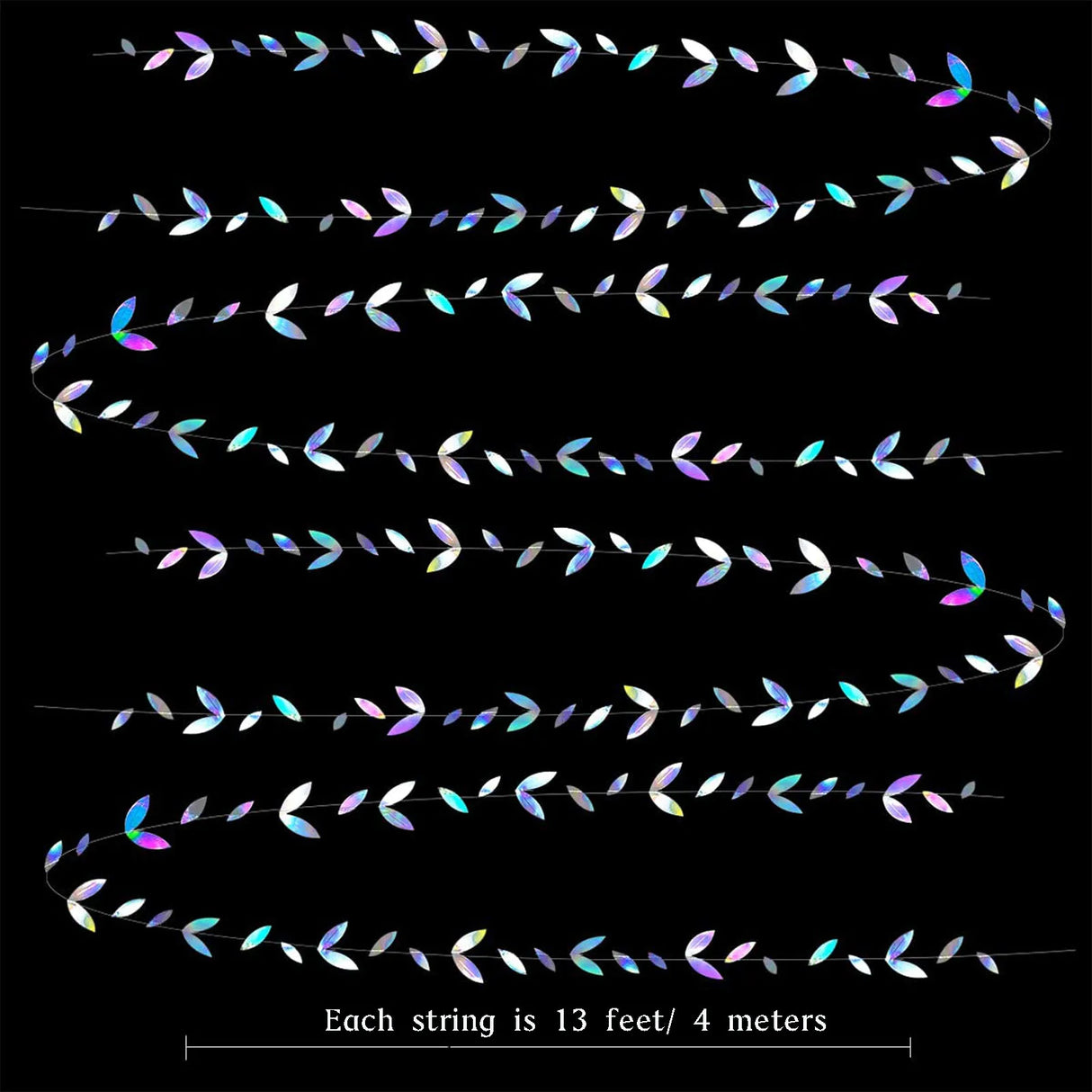 イベント・クリスマス装飾|虹色ホログラフィックガーランド