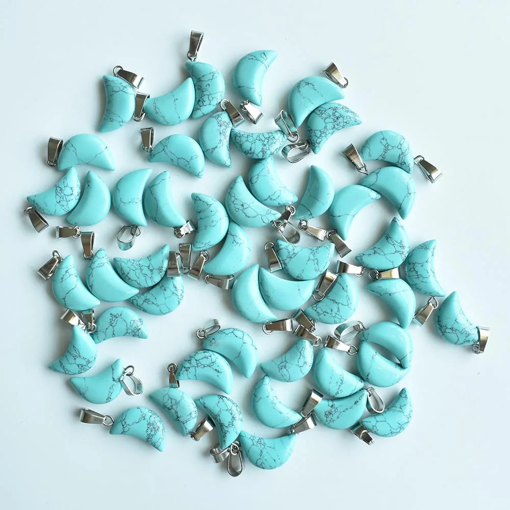 イベント装飾・パーティグッズ|天然石三日月型ペンダントヘッド(50個セット)