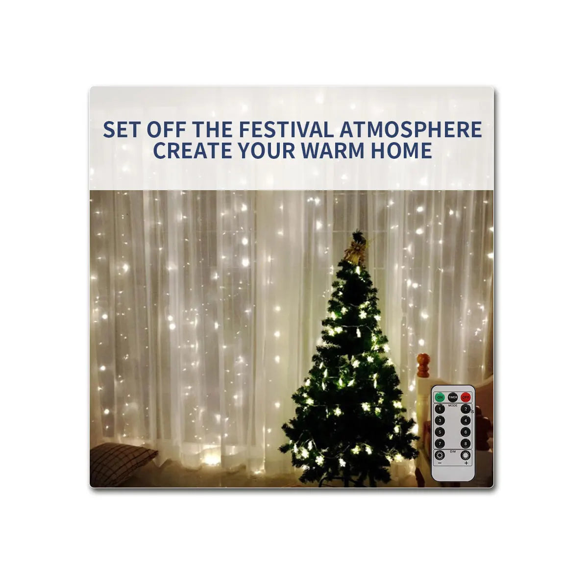 カーテンライト|イベント・クリスマス装飾|防水クリスマスカーテンライトUSB接続(幅3M/4M/6M)