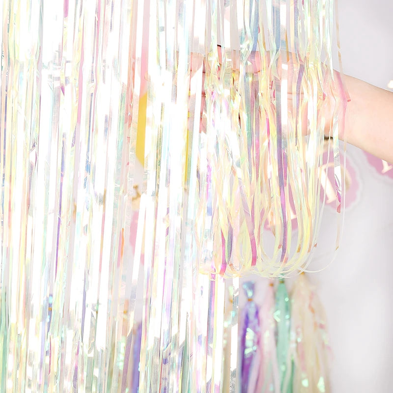 パーティー・インテリア装飾 キラキラ!オーロラカラーカーテン デザイン19