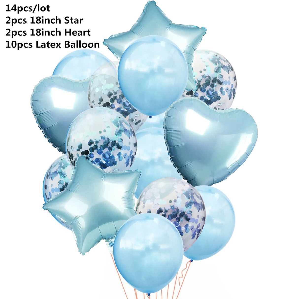 ミックスメタリックバルーンセット 10/14個