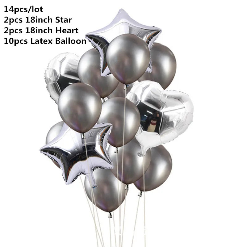 ミックスメタリックバルーンセット 10/14個