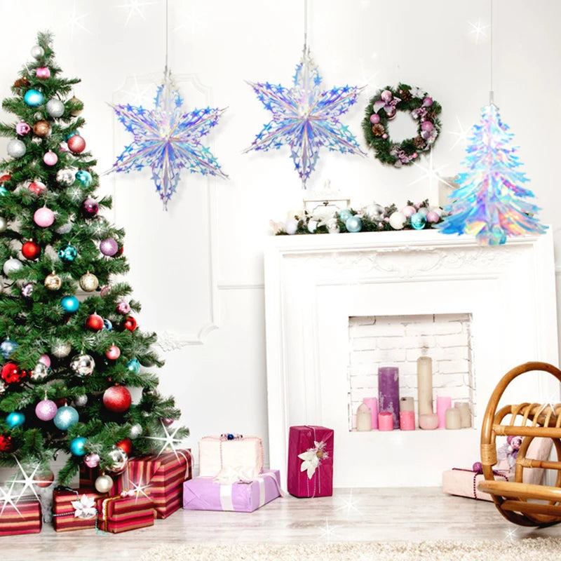 オーロラカラー天井飾り吊り下げセット・パーティー・イベント用デコレーションアイテム