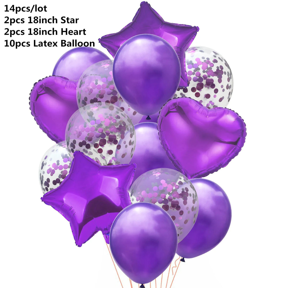 ミックスメタリックバルーンセット 10/14個