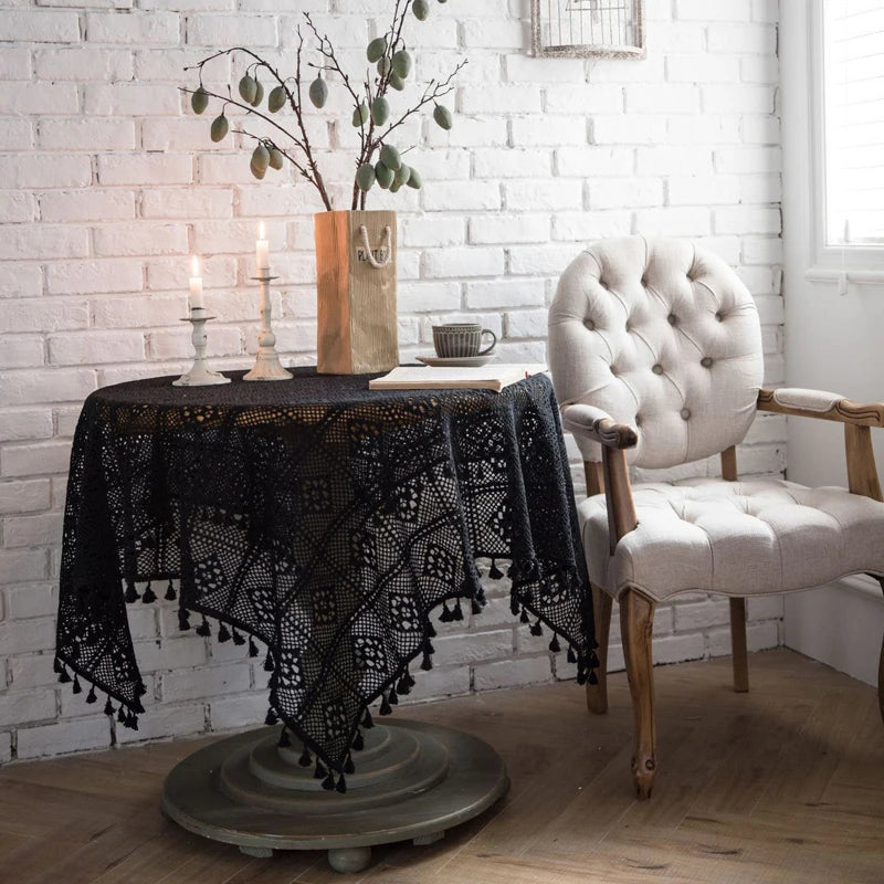 インテリア・パーティ装飾 | ヴィンテージ風かぎ針編みマルチクロス