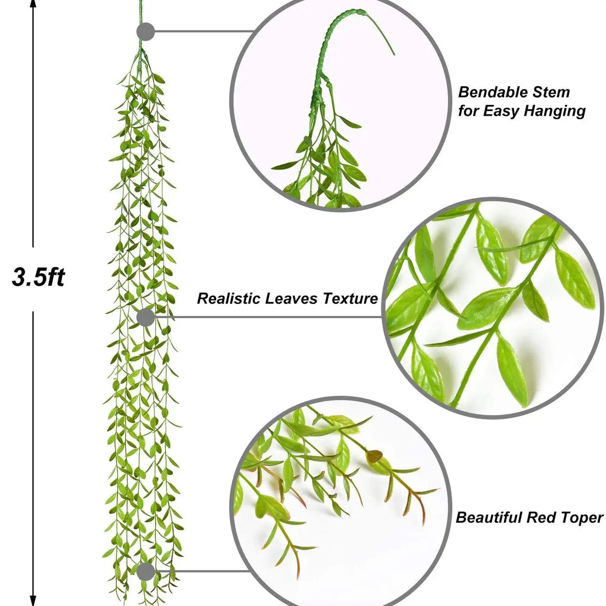 人工アイビーウィローガーランドフェイクツルライトストリンググリーンハンギングプラントウォールパーティーウェディングホーム屋内屋外装飾