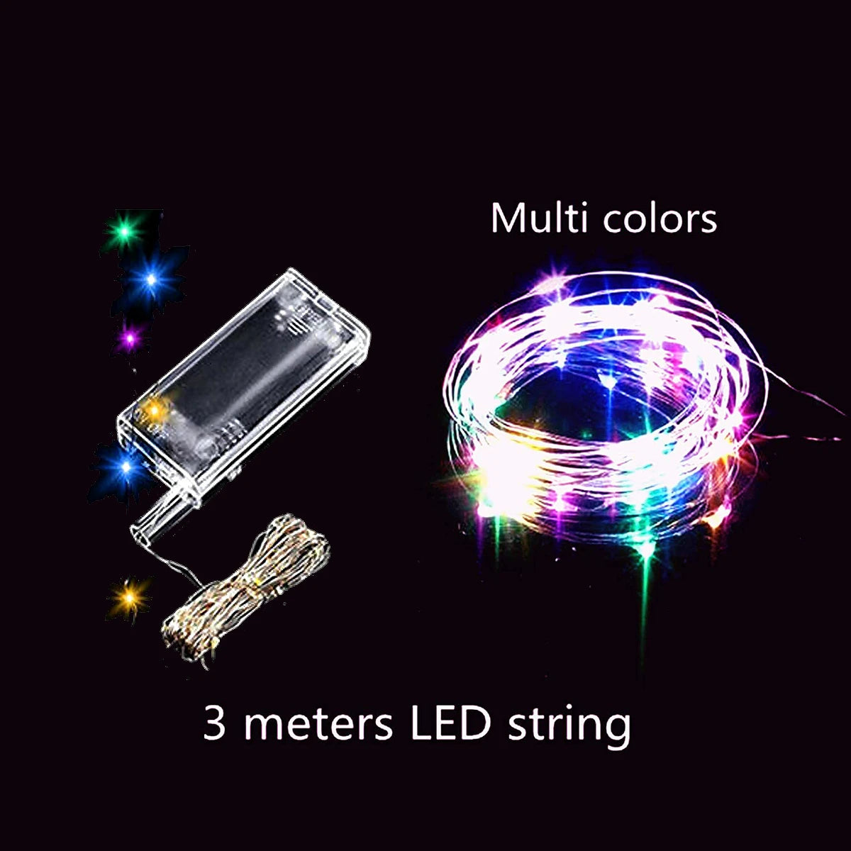 LEDライト付き透明ボボバルーン10個セット