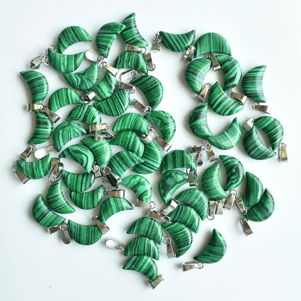 イベント装飾・パーティグッズ|天然石三日月型ペンダントヘッド(50個セット)