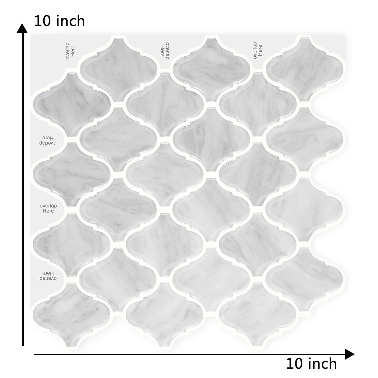 3Dモロッコ柄タイル風ステッカー 1枚入 25.4×25.4㎝ 立体モロッコデザイン
