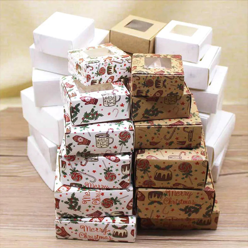 |イベント・ノベルティ用品 | マーブル・クリスマス柄ギフトボックス6個セット