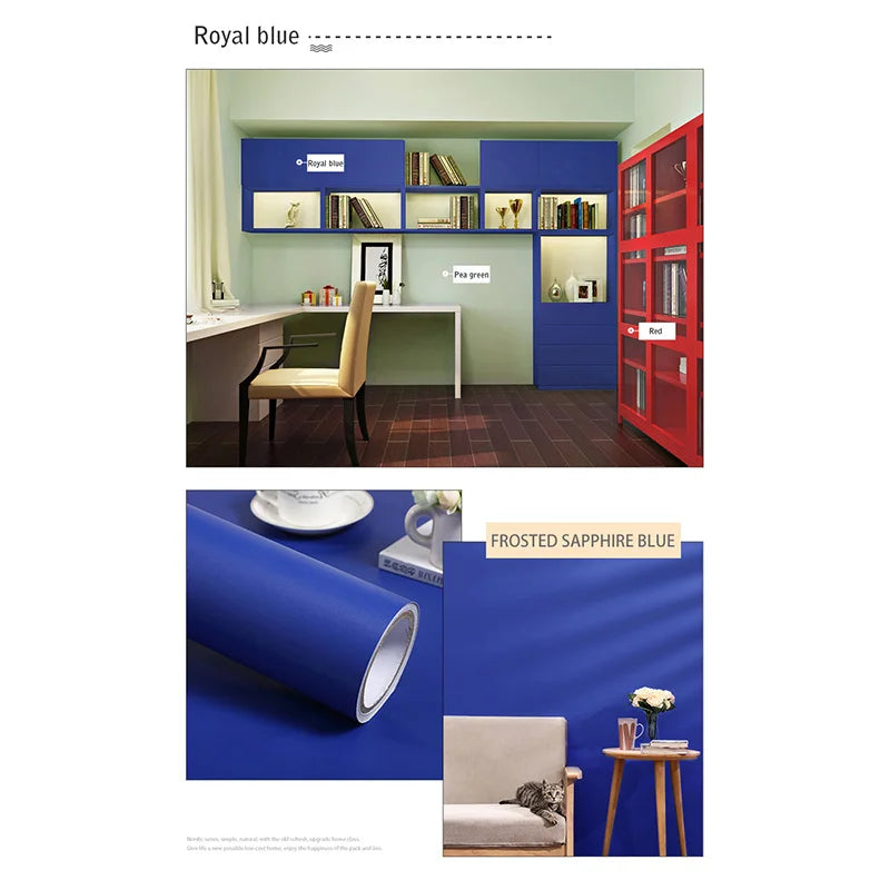 壁面装飾 壁紙単色カラーシート 40c幅 自己粘着性 防水仕様