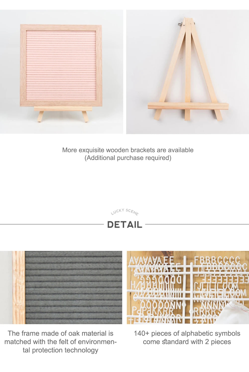 DIYフェルトメッセージボード 無垢材フレーム