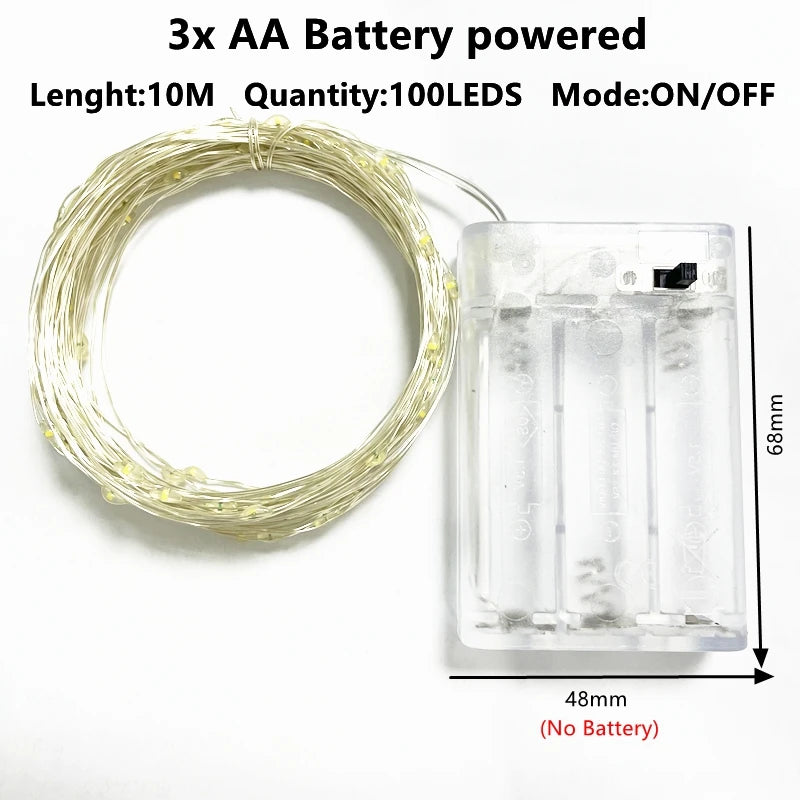 ドレープライト|イベント・クリスマス装飾|LEDストリングライト 銅線(1〜10m )