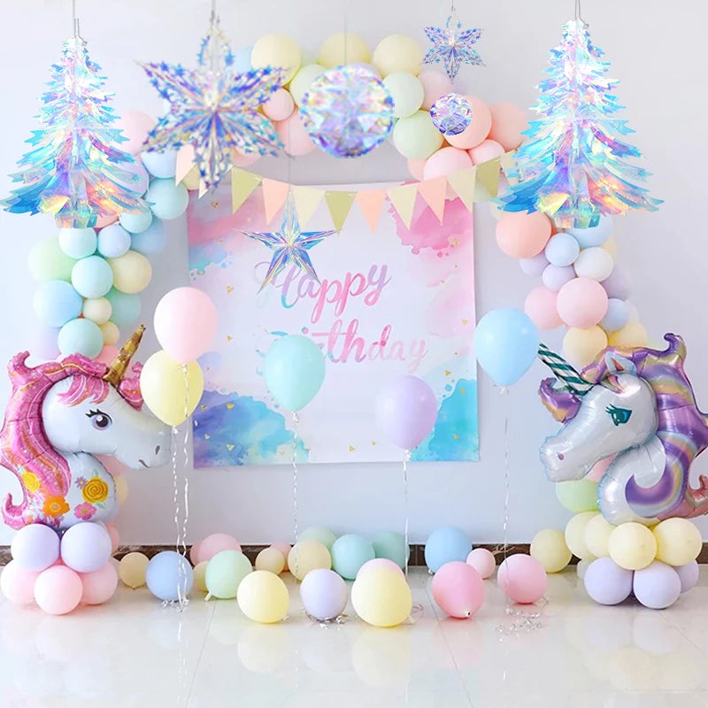 オーロラカラー天井飾り吊り下げセット・パーティー・イベント用デコレーションアイテム