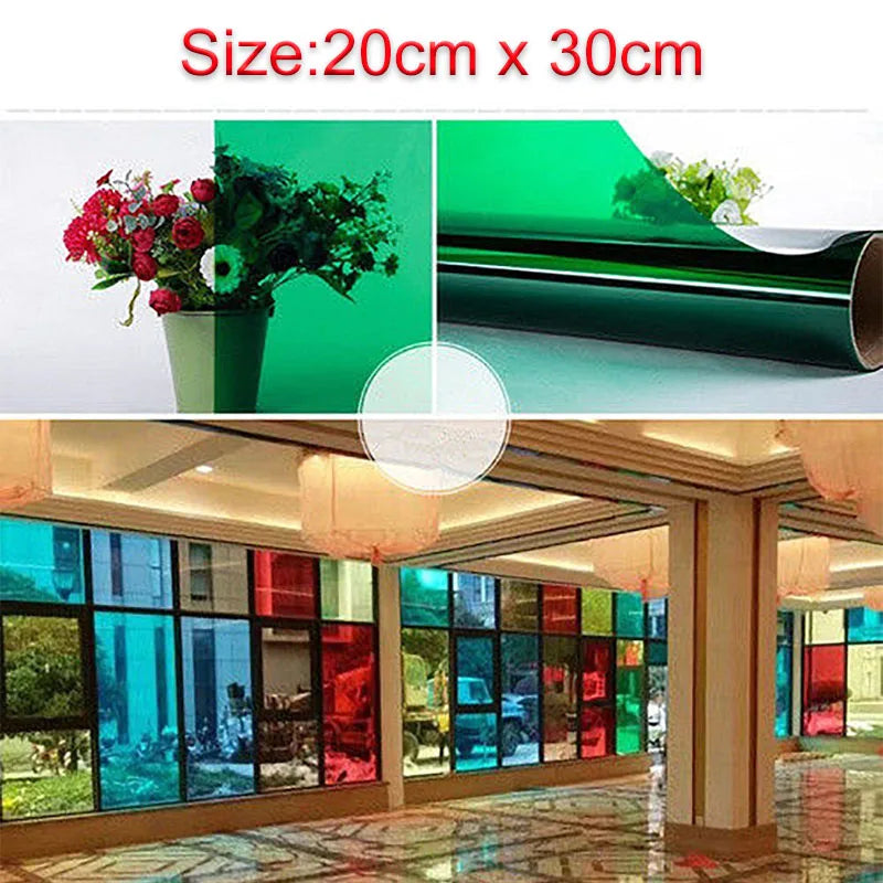 【窓用装飾シート】ステンドグラス風 透明カラーフィルム