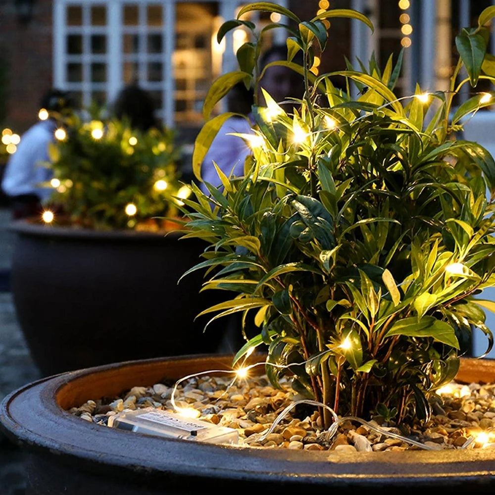 ドレープライト|イベント・クリスマス装飾|選べる電源!LEDストリングガーランドライト(1M/2M/5M/10M)