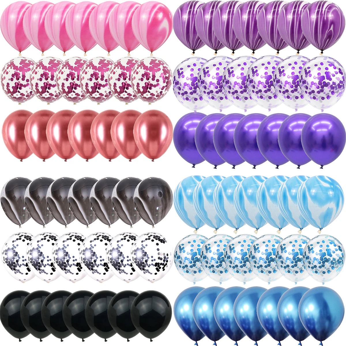 イベント・バルーン装飾 | メタリックカラーミックスバルーンセット | 10~40個