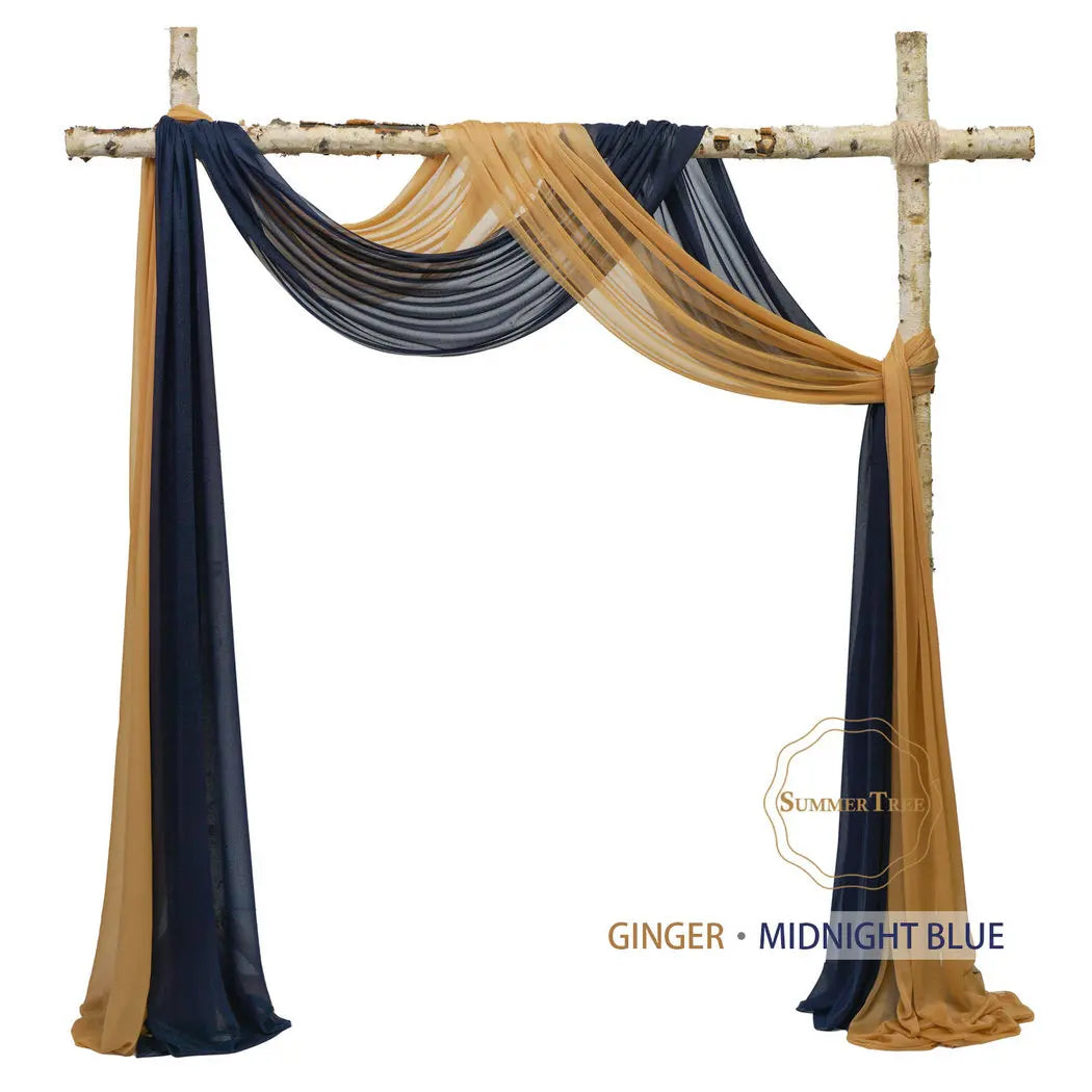 ウェディングアーチ用シフォンカーテン10m