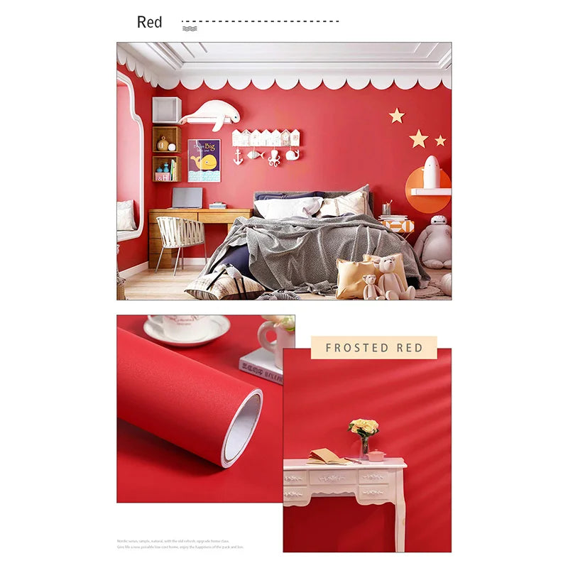 壁面装飾 壁紙単色カラーシート 40c幅 自己粘着性 防水仕様