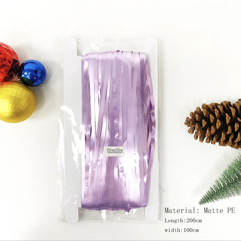 パーティー・インテリア用装飾 キラキラ!カラーカーテン 長さ2M メタリック