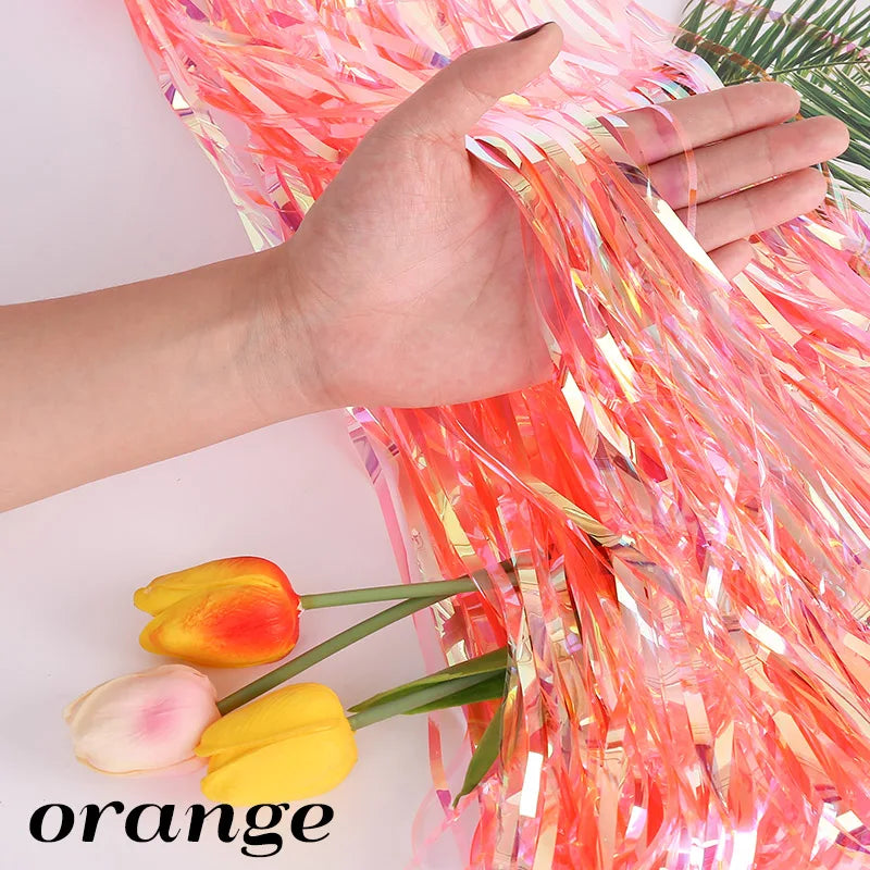 パーティー・インテリア装飾 キラキラ!オーロラカラーカーテン デザイン19