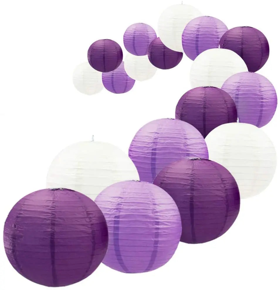 イベント・パーティー装飾|結婚式&イベント用紙ランタンセット(18個)