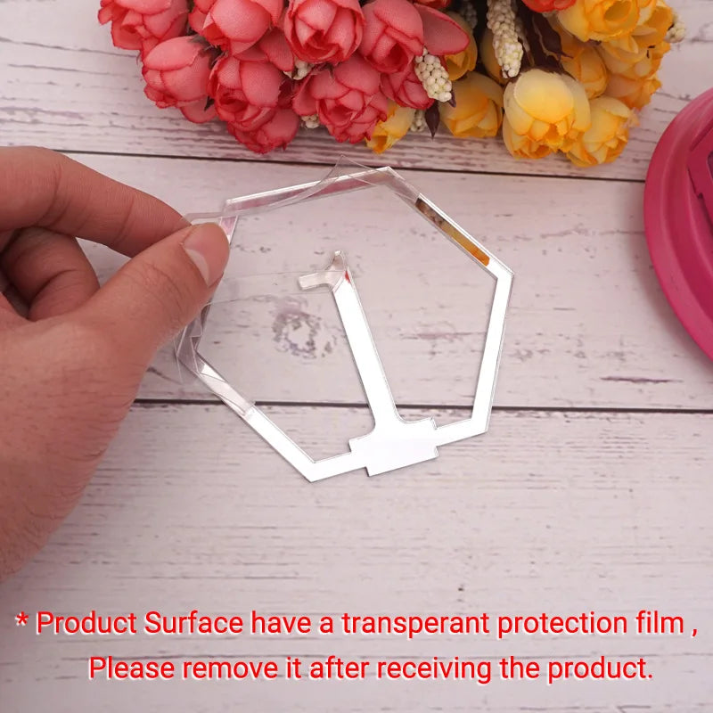 アクリル製六角形テーブル番号サイン