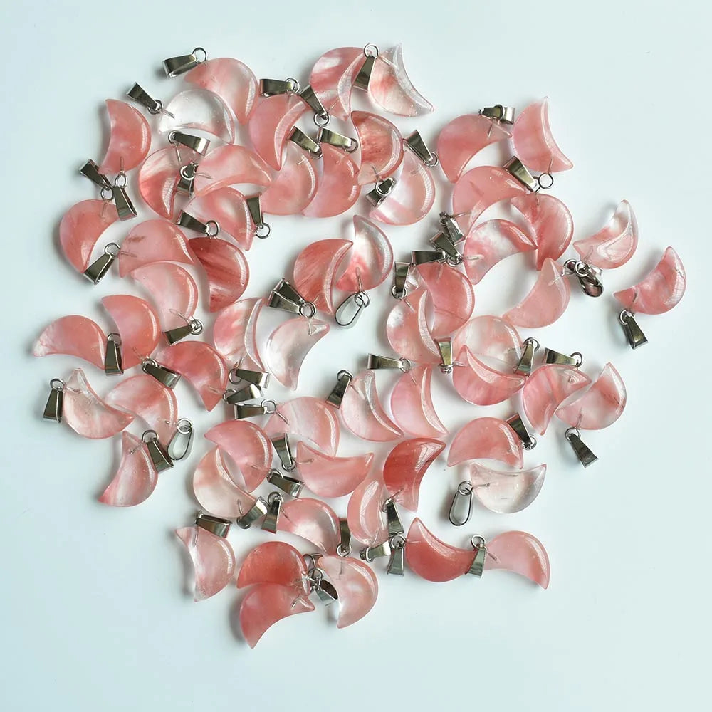 イベント装飾・パーティグッズ|天然石三日月型ペンダントヘッド(50個セット)