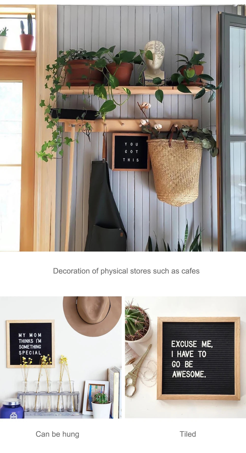 DIYフェルトメッセージボード 無垢材フレーム