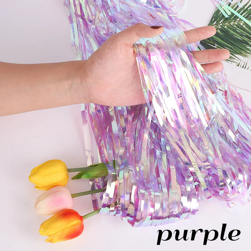 パーティー・インテリア装飾 キラキラ!オーロラカラーカーテン デザイン19