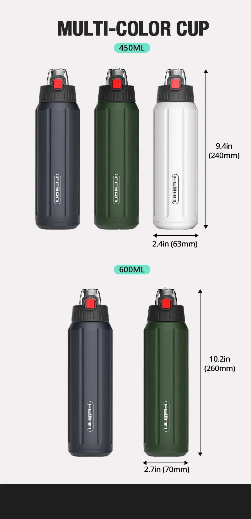 |イベント・ノベルティ用品 | ステンレス魔法瓶 スポーツボトル | 600ml