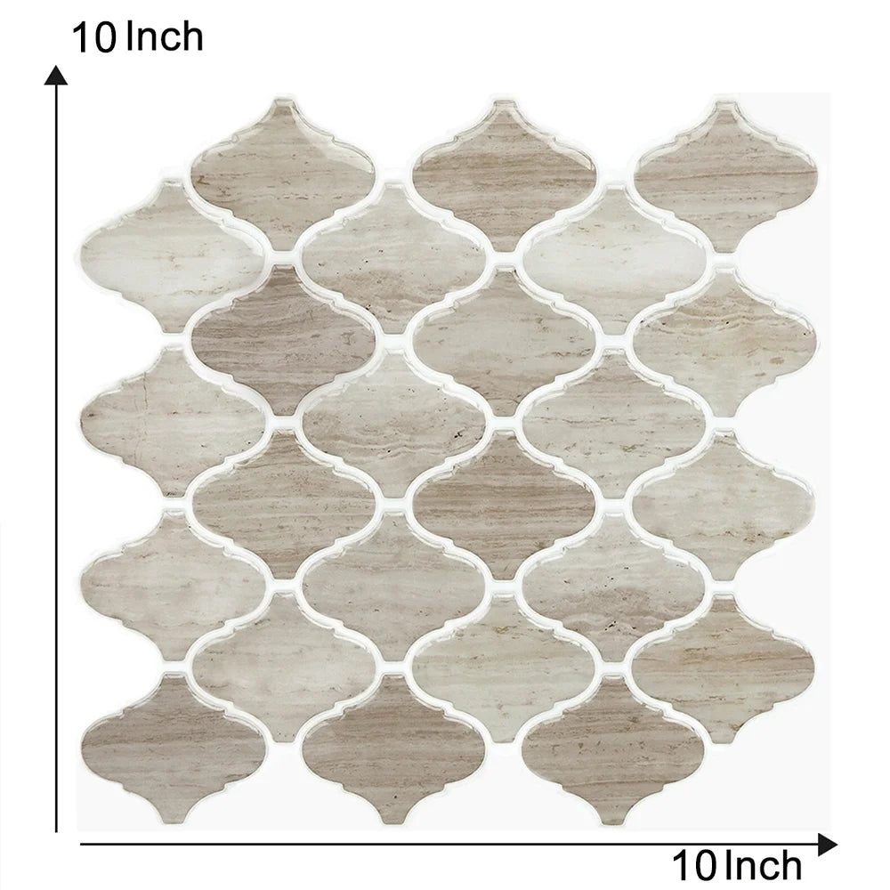 3Dモロッコ柄タイル風ステッカー 1枚入 25.4×25.4㎝ 立体モロッコデザイン