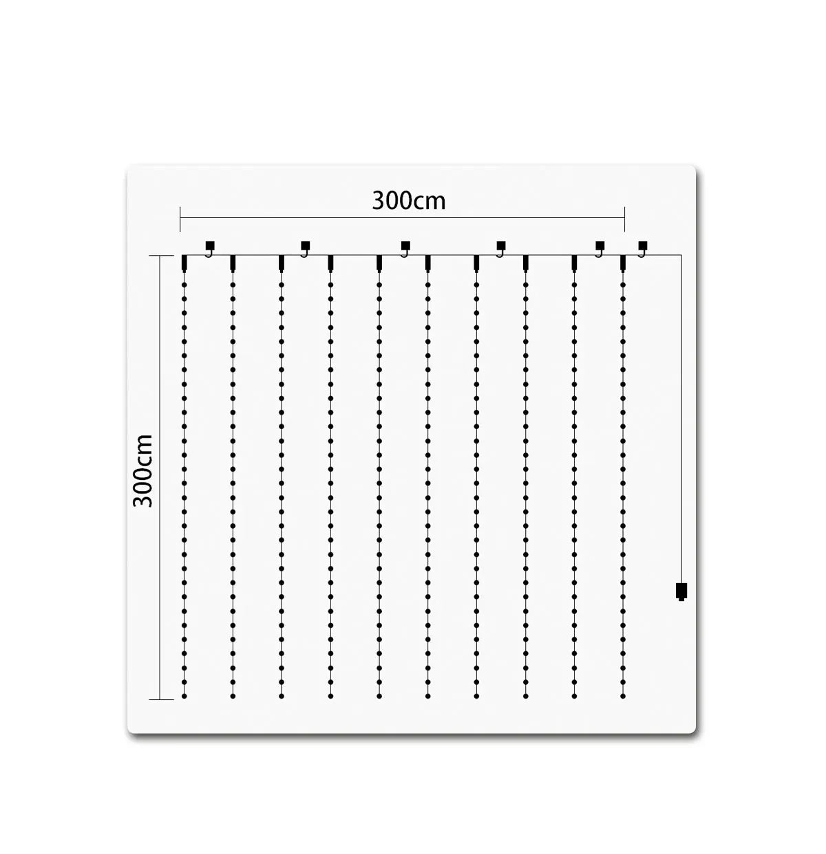 カーテンライト|イベント・クリスマス装飾|防水クリスマスカーテンライトUSB接続(幅3M/4M/6M)