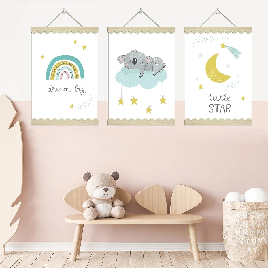 結婚式・インテリア装飾|パインウッドマグネットポスターハンガー