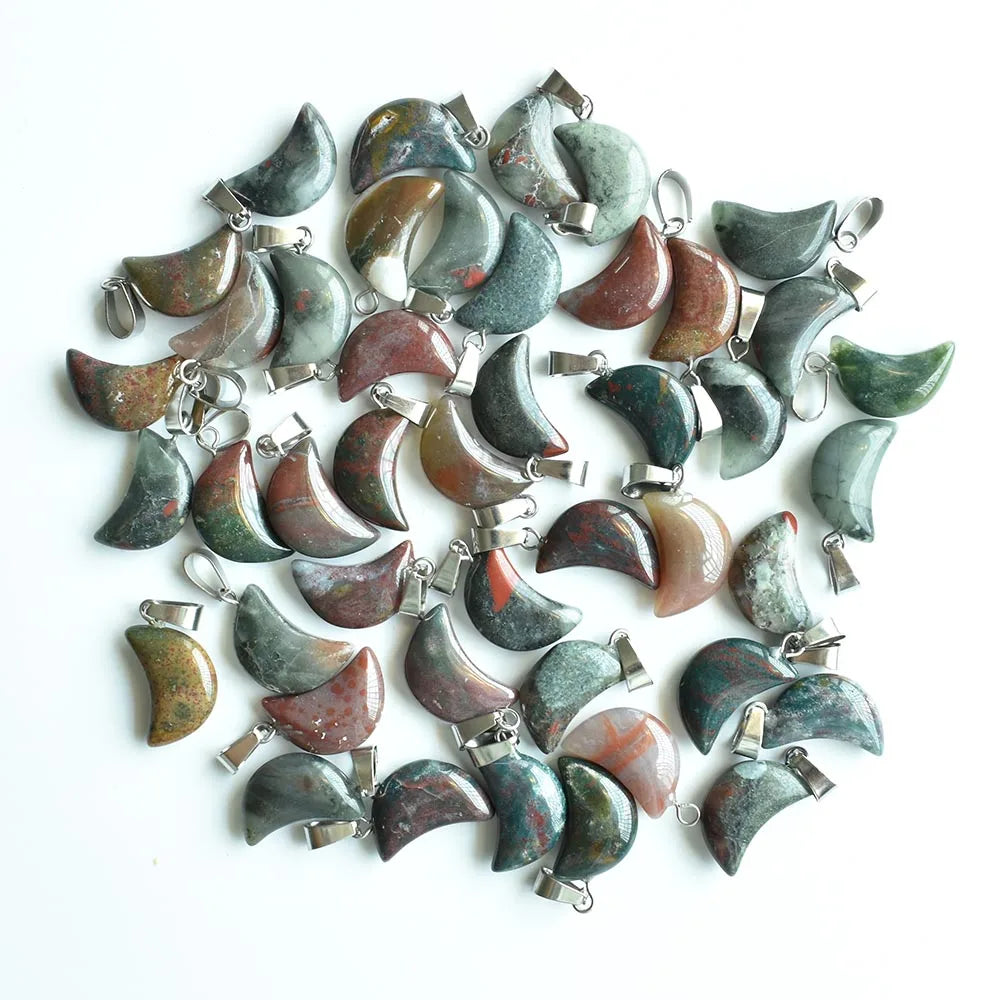イベント装飾・パーティグッズ|天然石三日月型ペンダントヘッド(50個セット)