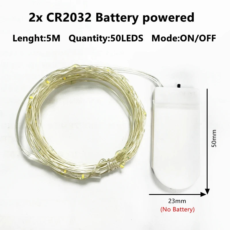 ドレープライト|イベント・クリスマス装飾|LEDストリングライト 銅線(1〜10m )