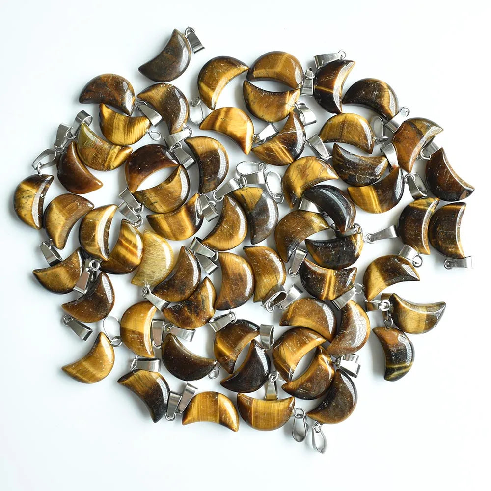 イベント装飾・パーティグッズ|天然石三日月型ペンダントヘッド(50個セット)