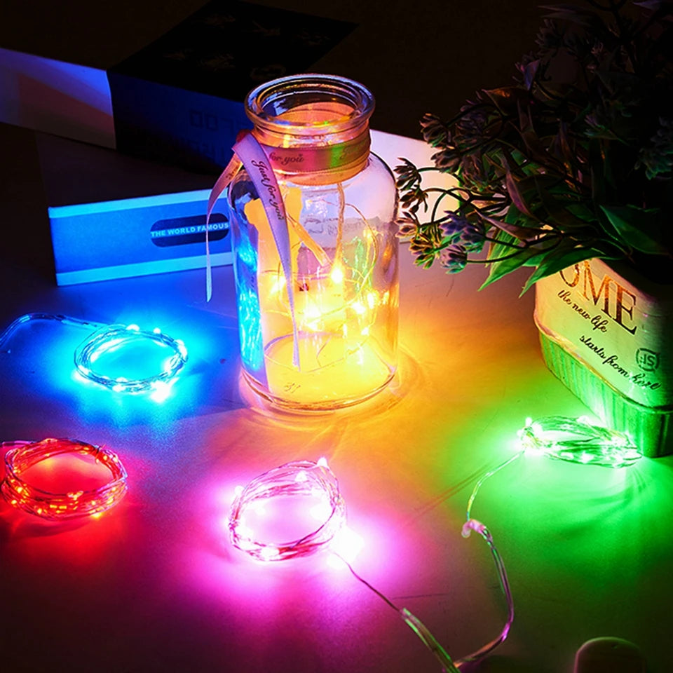 ドレープライト|イベント・クリスマス装飾|LEDストリングライト 銅線(1〜10m )