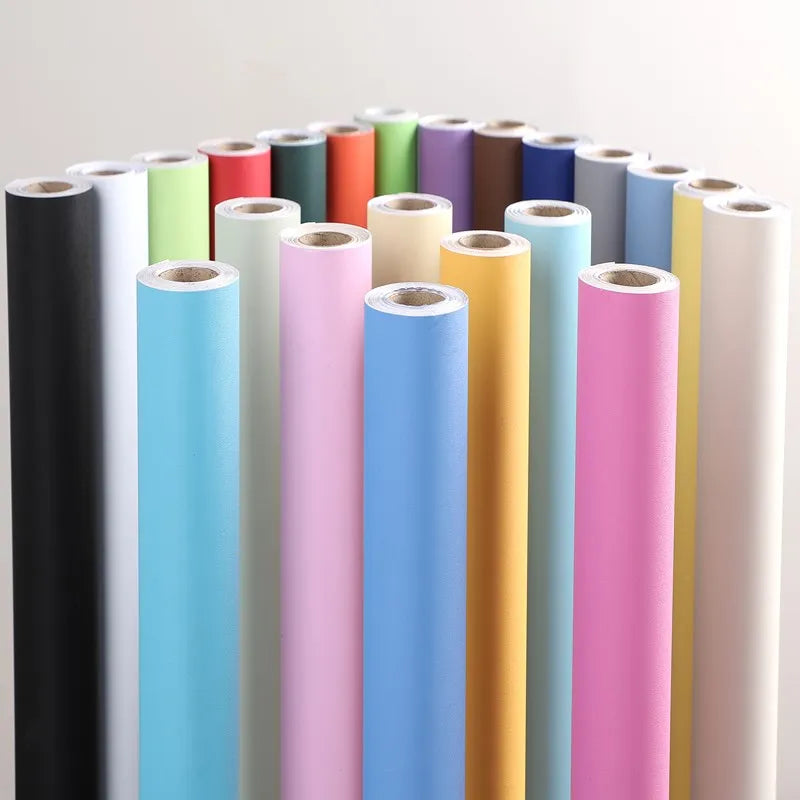 壁面装飾 壁紙単色カラーシート 40c幅 自己粘着性 防水仕様