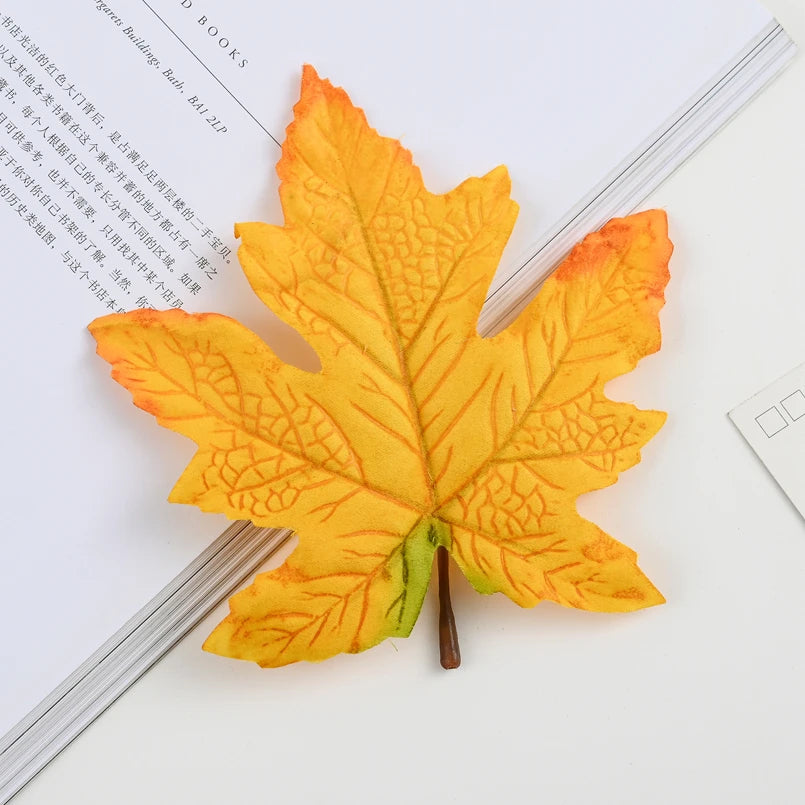イベント・ハロウィングッズ|シルクメープルリーフ デコレーション用 10個