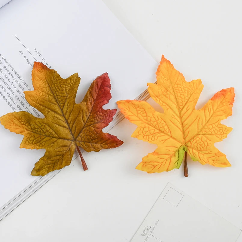 イベント・ハロウィングッズ|シルクメープルリーフ デコレーション用 10個