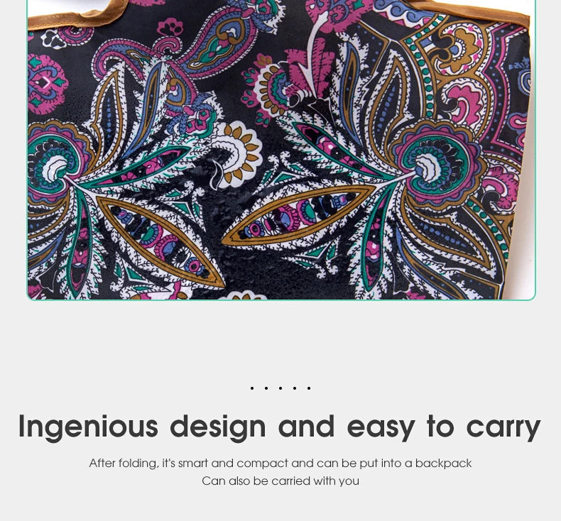 |ノベルティ用品 | コンパクト収納 プリントエコバッグ | 65cm×55c